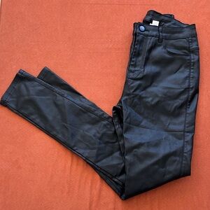 Black Faux Leather Pants